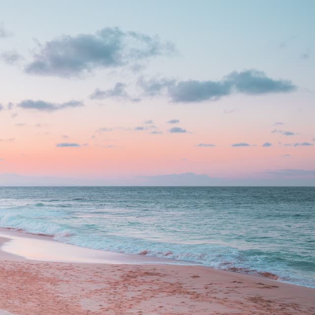 Waves Symphony: Harmonic Oceanic Melodies of Peace - Waterfall in the distance