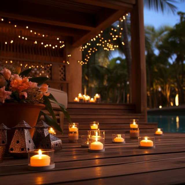 Glowing Respite: Fire Spa Concerto - Upbeat Instrumental Music