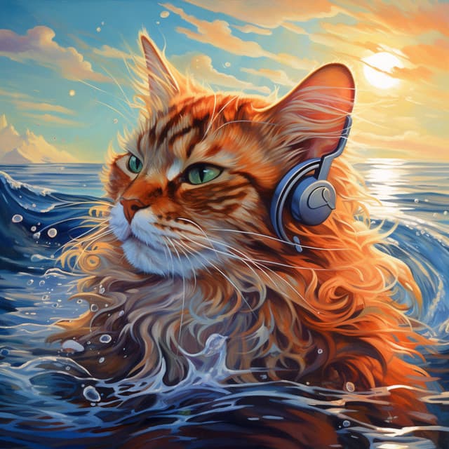 Cat Symphony in Thunder: Melodic Beats - Neuron Minds