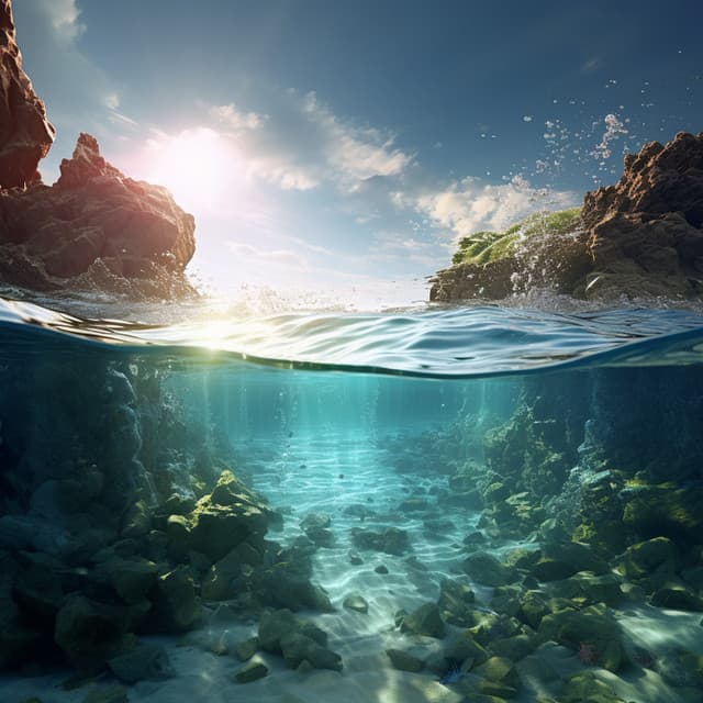 Nature's Oceanic Symphony: Serene Sea Echoes - Brainwave Music