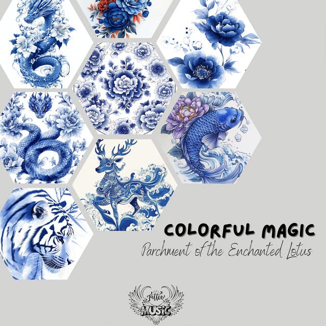 Colorful Magic: Parchment of the Enchanted Lotus - Tattoo Music