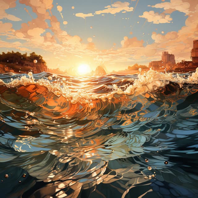 Olas Oceánicas De Conocimiento Interior: Un Paisaje Sonoro Binaural Para El Estudio Concentrado - Sonidos relajantes del océano