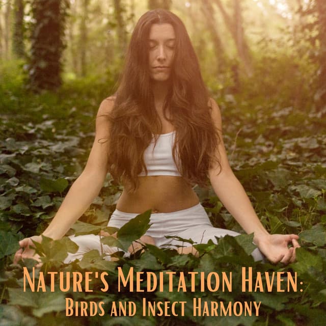 Nature's Meditation Haven: Birds and Insect Harmony - Forest Noir