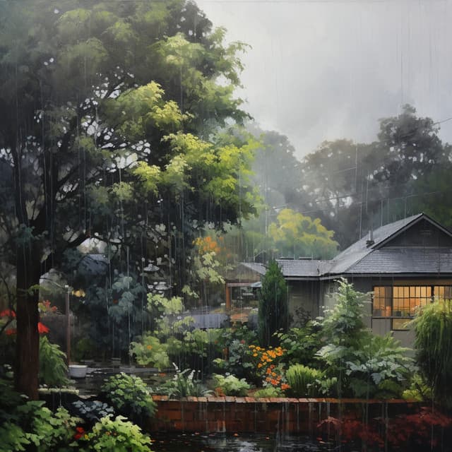 Misty Rainfall: Binaural Cloudy Ambience - 24H Rain Sounds