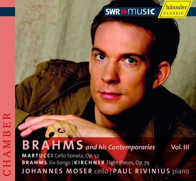 Martucci, G.: Cello Sonata / Brahms, J.: Lieder  / Kirchner, T.: 8 Pieces - Johannes Moser