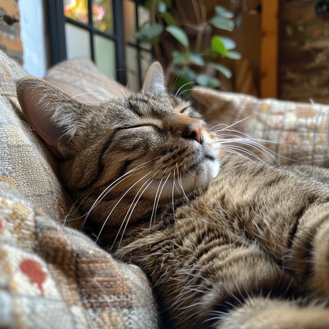 Siesta Relajante: Melodías Pacíficas De Relajación Felina - Gato Somnoliento