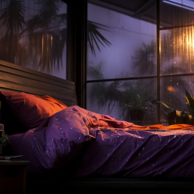 Binaural Nightfall: Rain Sleep Harmonies - Sleeping Frequencies