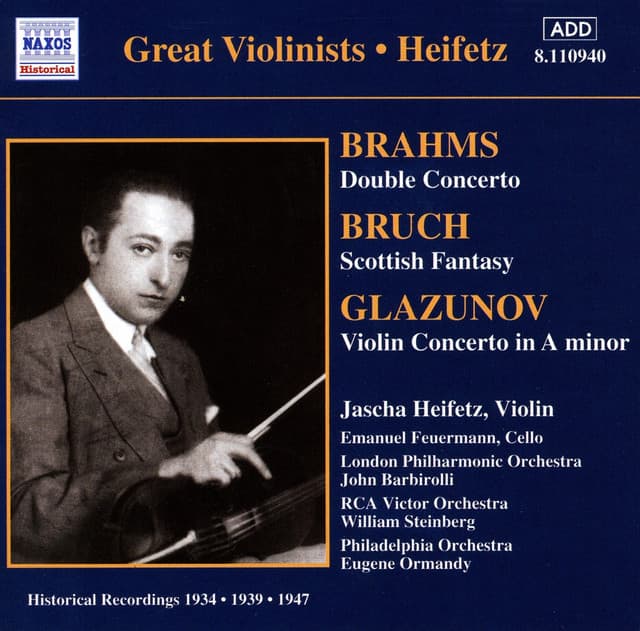 BRAHMS / GLAZUNOV: Violin Concertos - Jascha Heifetz