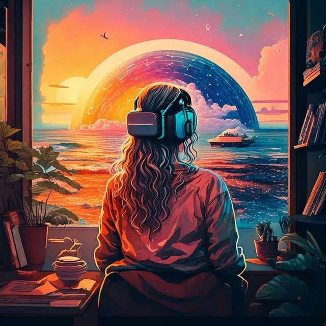 Lofi Serenity: Gentle Harmonic Grooves - Binaural Beats Studying Music
