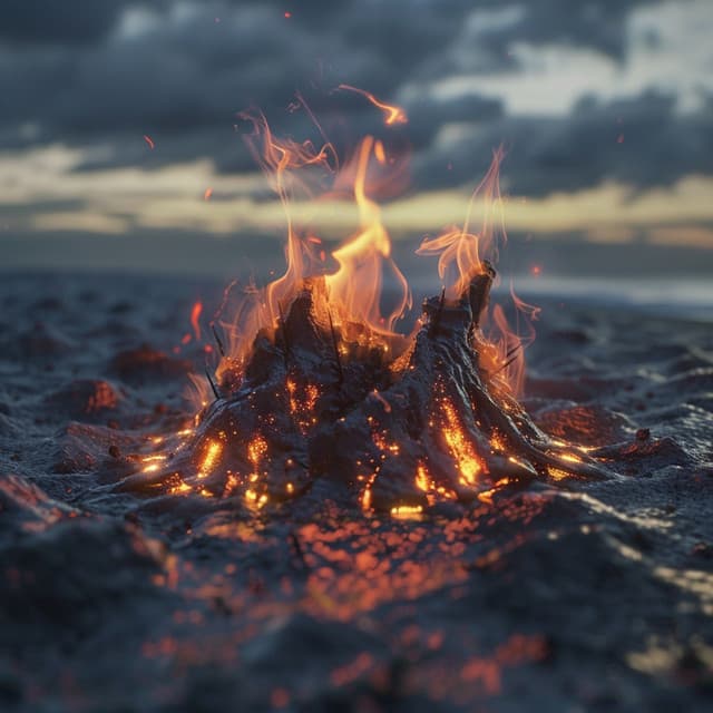 Ambient Warmth: Chilled Nights with Fire Essence - Healing Atmospheres