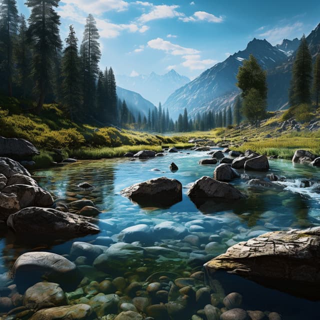 Melodías De Relajación Del Agua: Tonos De Arroyo Calmantes - Sonidos Del Bosque