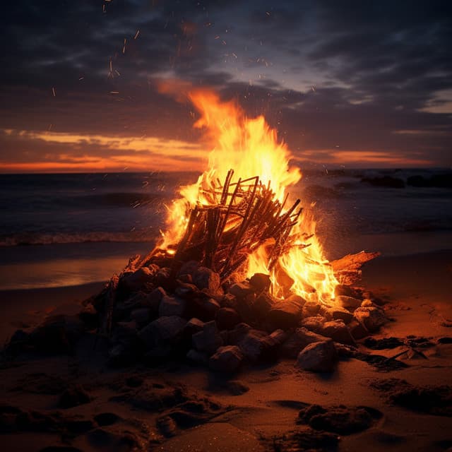 Fire's Lullaby: Calming Flames for Restful Sleep - Sleeping Music Playlist