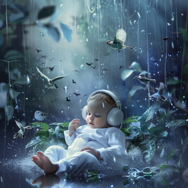 Binaural Baby’s Nature: Birds and Rain Melodies - 92 88 Hz - Crying & Colic Relief