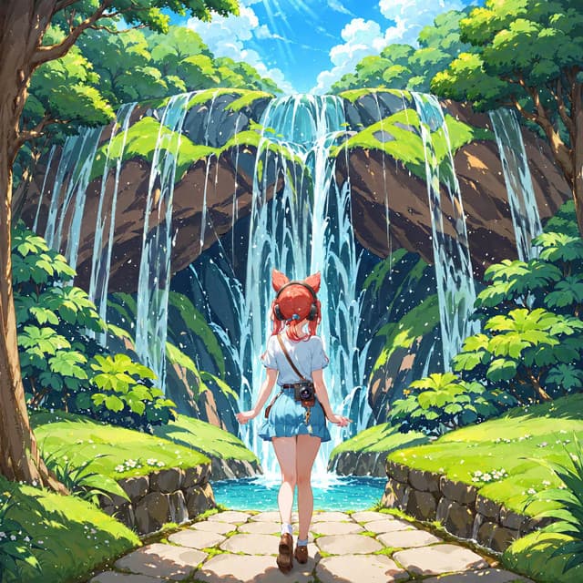 Waterfalls - Lofi - Anime Girl Lofi